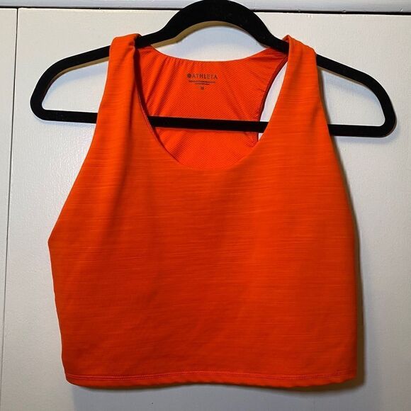 ATHLETA Ultimate Space Dye Crop In Supersonic A-C Racing Red Women’s Size Medium - Picture 4 of 6